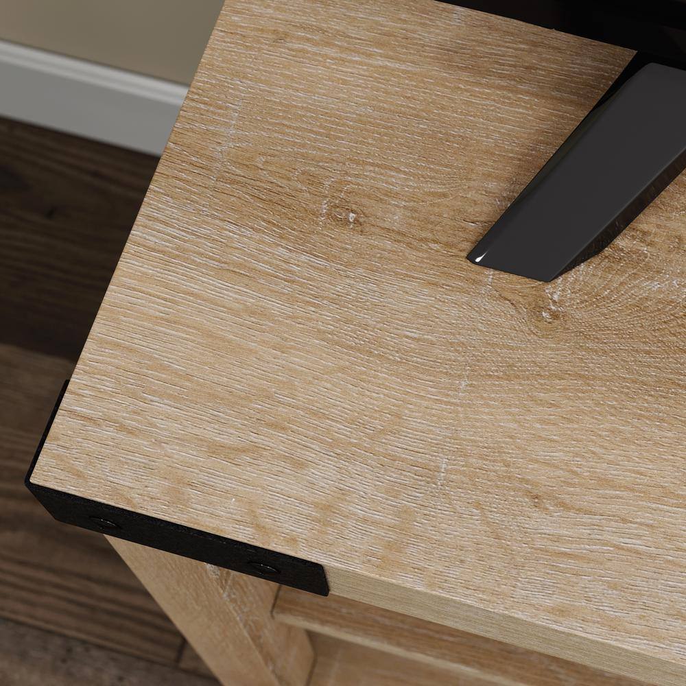 Orchard Oak 48" TV Stand with Cabinet and Shelves