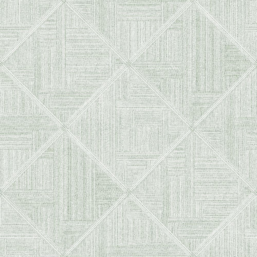 SCOTT LIVING Cade Green Geometric Strippable Non Woven Wallpaper 2975