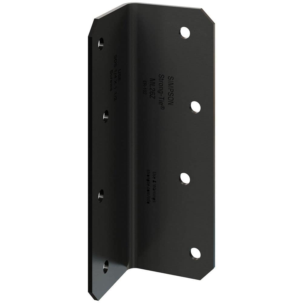Outdoor Accents MLPC 2 in. x 6 in. 12-Gauge ZMAX, Black Powder-Coated Medium L Angle price history on PriceWatchPro