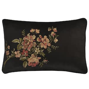 Chantelle Black Polyester Boudoir Decorative 13 in. x 21 in. Throw Pillow