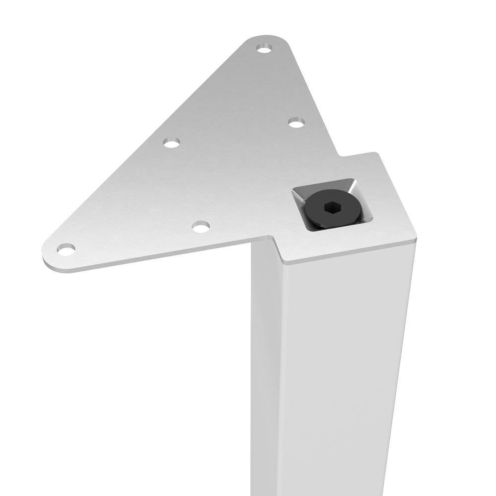 Adjustable Black Steel Square Furniture Legs Set of 4