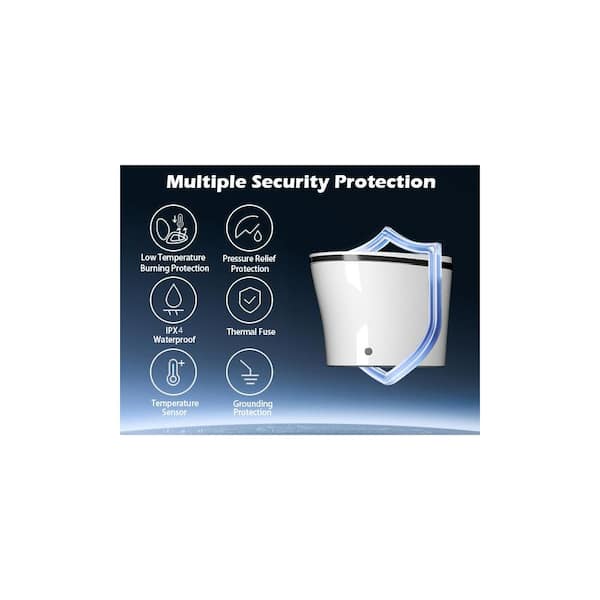 Yingze Elongated Smart Bidet Toilet 1.28 GPF in Matte Black with