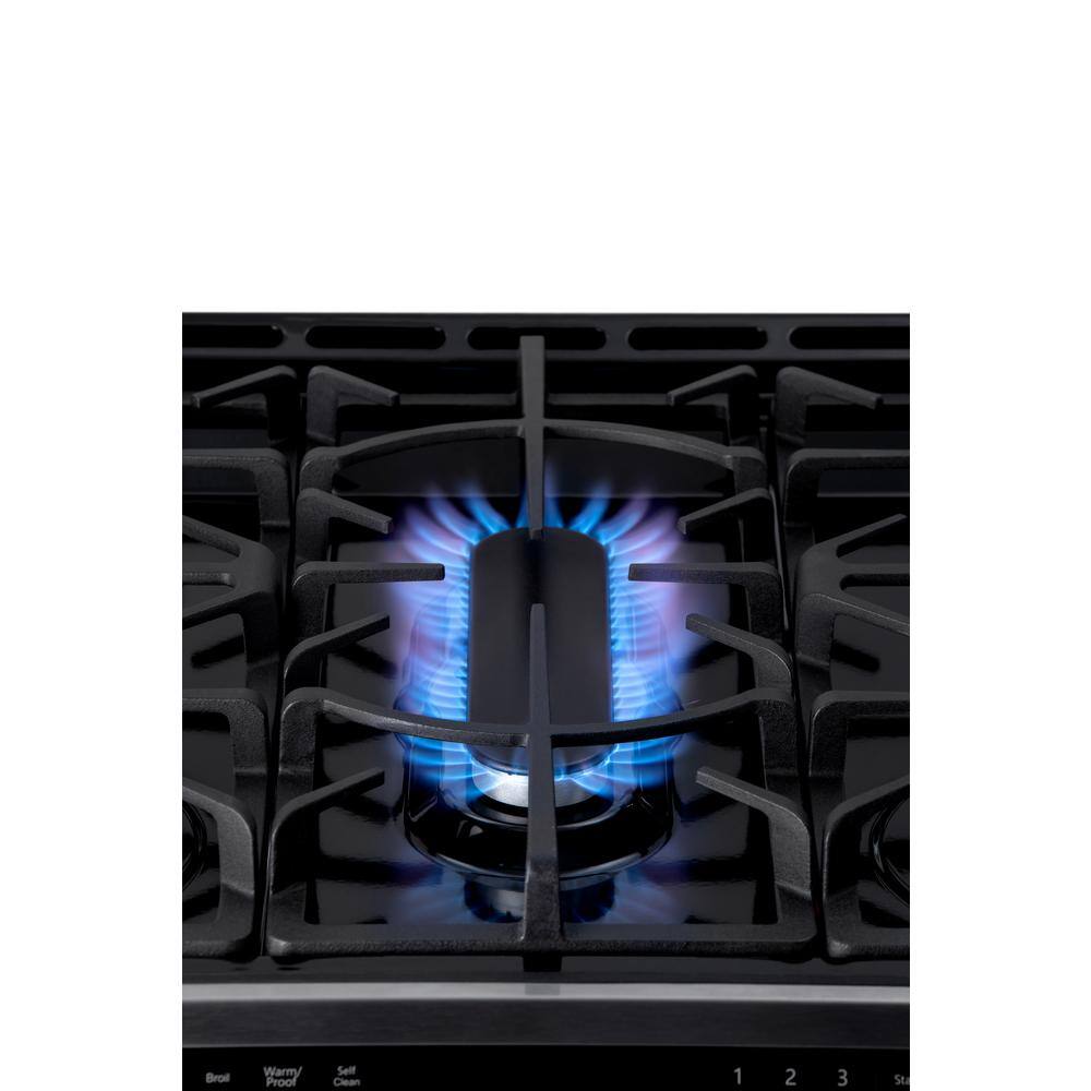 30-inch Stainless Steel Freestanding Gas Range with Convection and Self-Cleaning