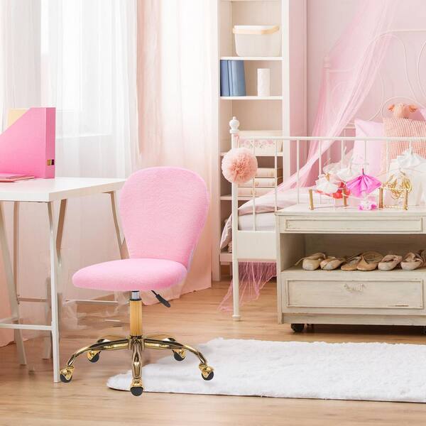 Pink and best sale gold office chair