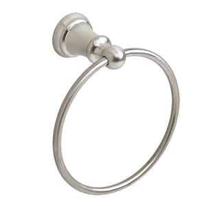 Traditional Round Towel Ring in Brushed Nickel