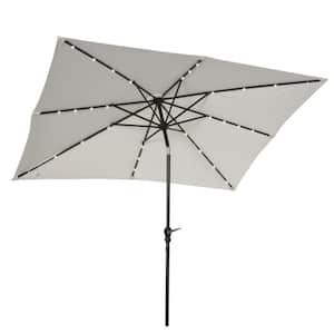 8.8 ft. Steel Market Tilt Patio Umbrella in White