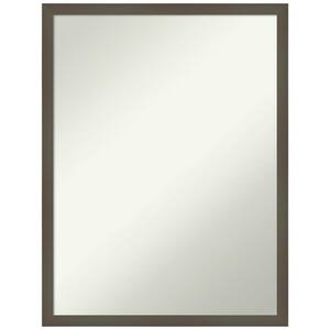 Svelte Clay Grey 19.25 in. H x 25.25 in. W Wood Framed Non-Beveled Wall Mirror in Gray