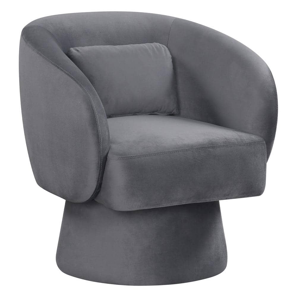 Swivel Accent Chair Upholstered Barrel Chair Curved High Back Removable Lumbar Pillow Plywood 400 lb. 28.5 x 26.5 x 30.5 price history on PriceWatchPro