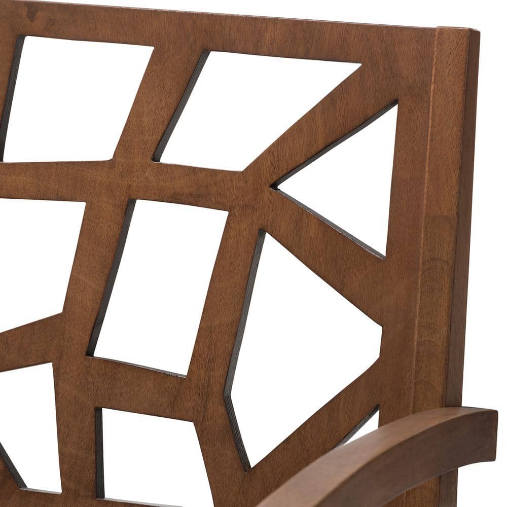 Jennifer Gray Twill and Walnut Wood Accent Chair