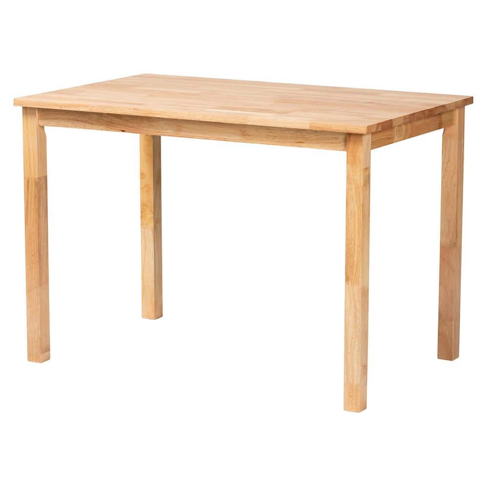 Aina Light Honey Rattan and Rubberwood Dining Nook Set