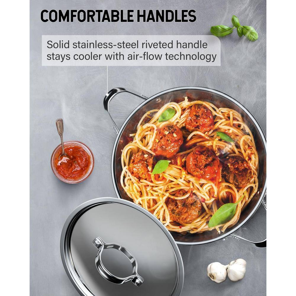 24-Quart Stainless Steel Stockpot with Lid for Multi-Purpose Cooking
