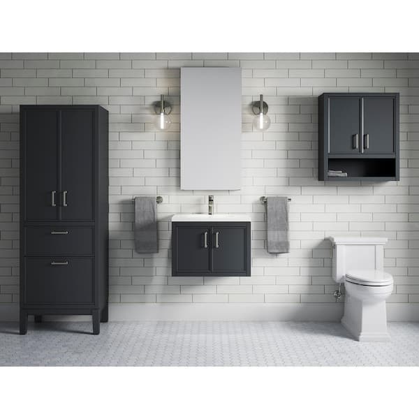 KOHLER Winnow 24.12in. Single Sink Freestanding White Bath Vanity with White Quartz Top Assembled