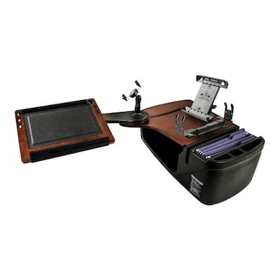 Reach Desk Back Seat Mahogany with X-Grip Phone Mount, Tablet Mount and Printer Stand