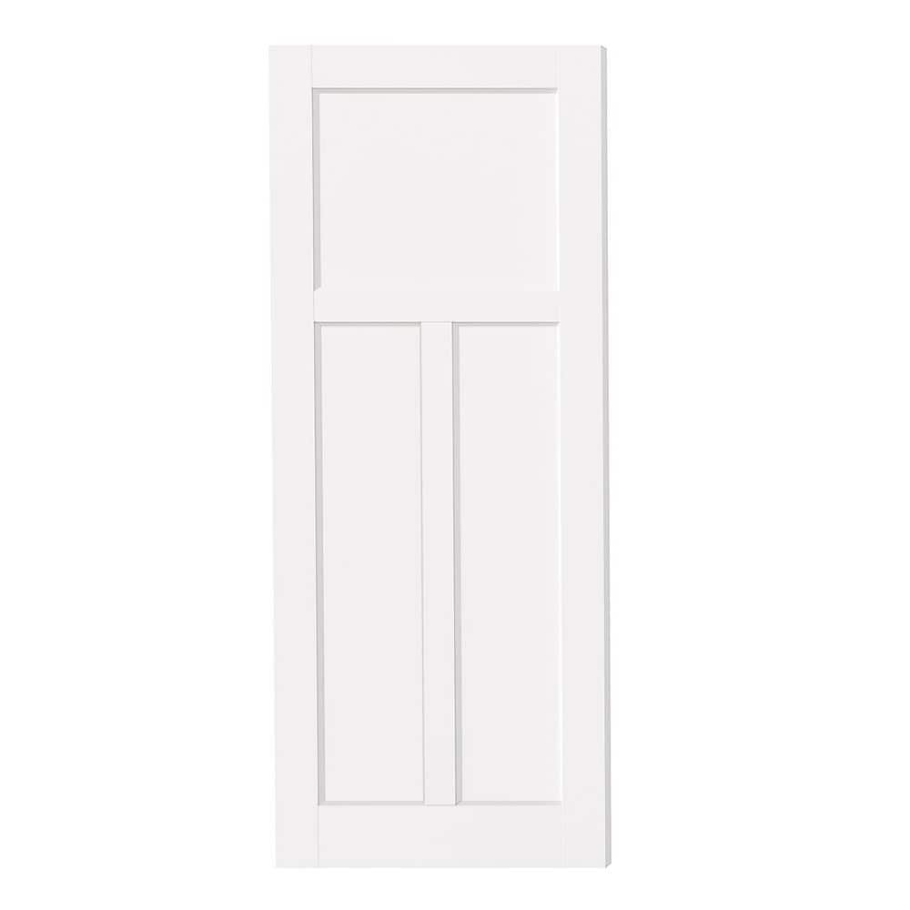 TENONER 32 in. x 80 in. White Primed T-Shape Solid Core Wood Interior ...