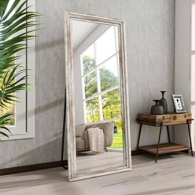 FUIN Reatz 16 in. W x 59.5 in. H Solid Wood Frame Yellowish-Brown Arch Full  Length Mirror U05001-0 - The Home Depot