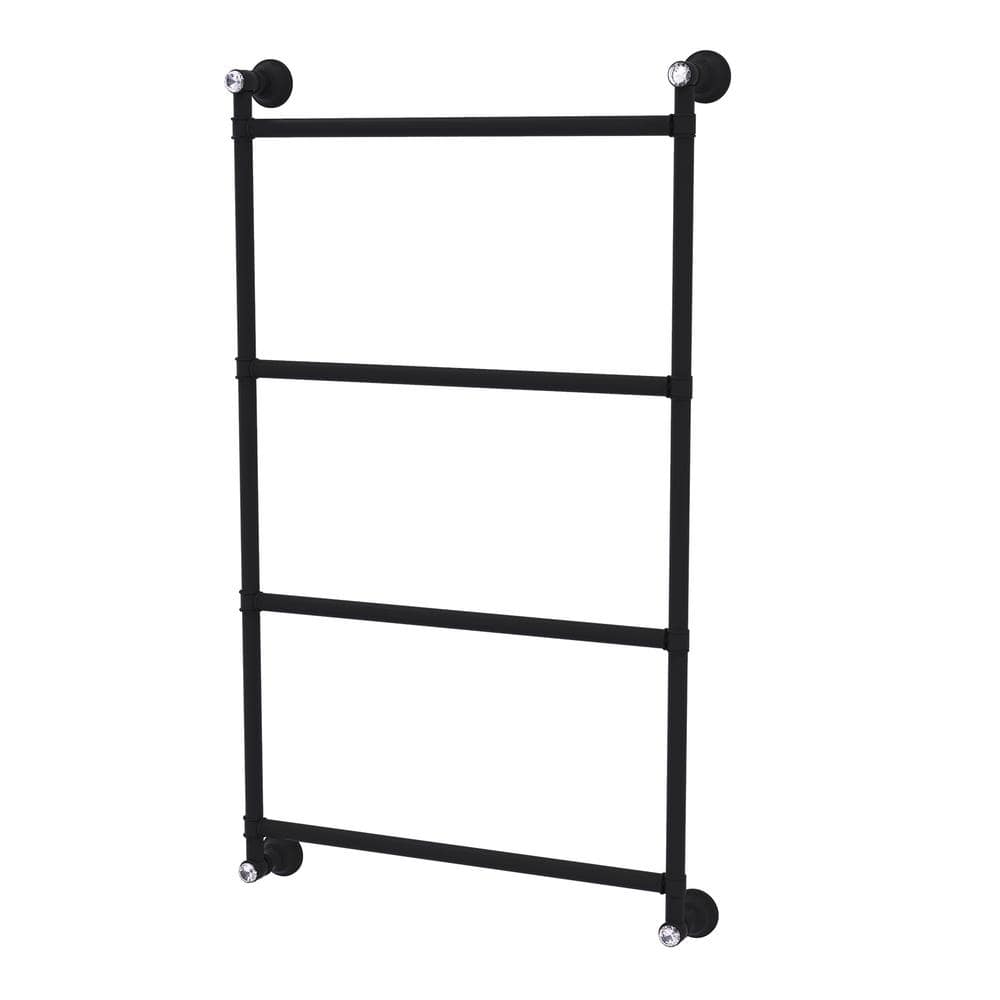 Allied Brass Carolina Crystal 30 in. 4-Tier Ladder Towel Rack Bar in ...