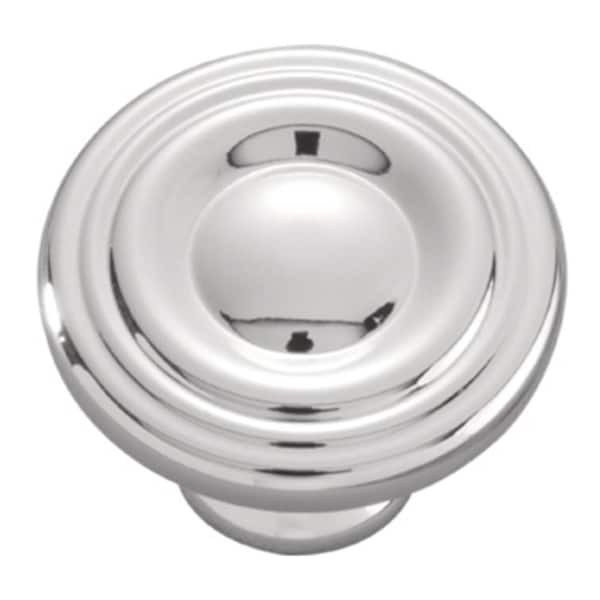 HICKORY HARDWARE Conquest Collection 1-3/16 in. Dia Chrome Finish Cabinet Door and Drawer Knob (25-Pack)