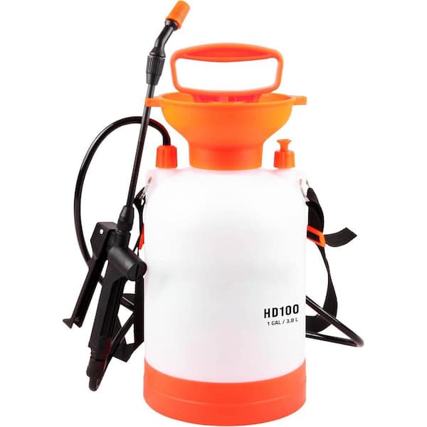 1 gal. Handheld Garden Pump Sprayer with 52 in. Long Hose and Long Spray Wand for Watering, Weed Control, Fertilizer
