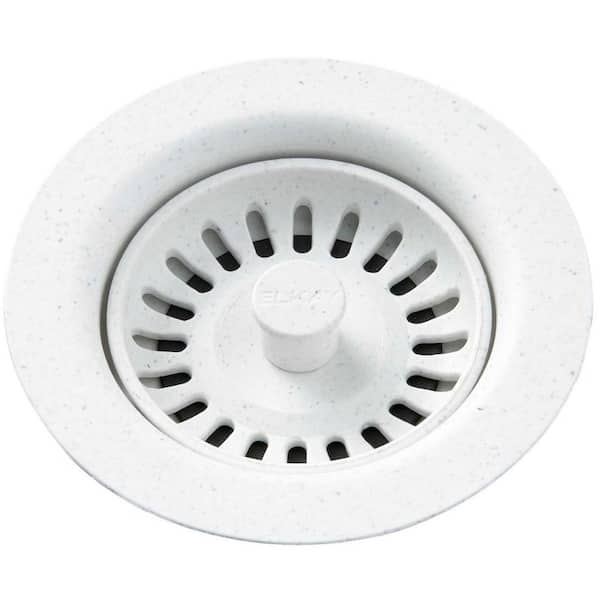 Elkay Polymer Drain Fitting for 3-1/2 in. Sink Drain Opening in White