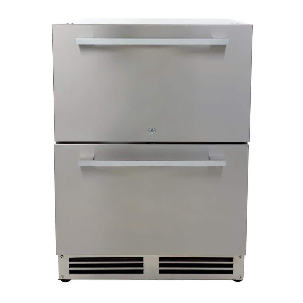 Avanti 5.2 cu. ft. Built-In Outdoor Refrigerator with Dual Drawers in Stainless Steel, Silver