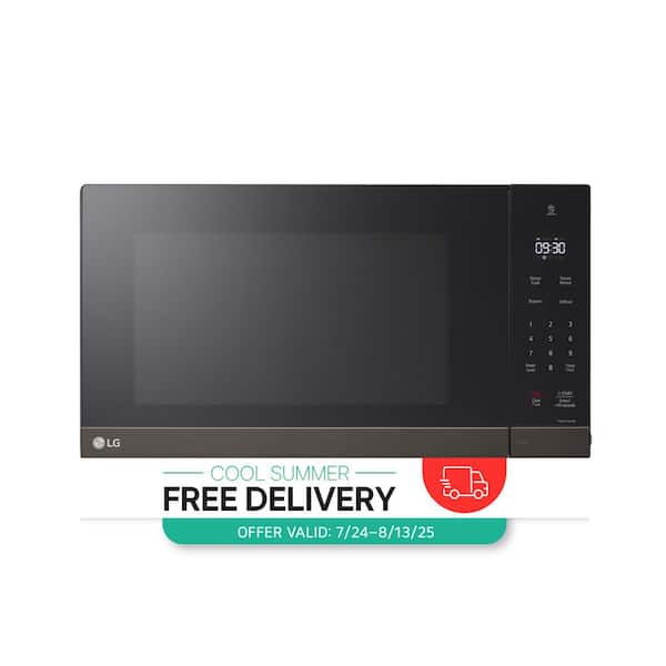 NeoChef 2.0 cu. ft. 1200-Watt Countertop Microwave in Black Stainless Steel with Smart Inverter