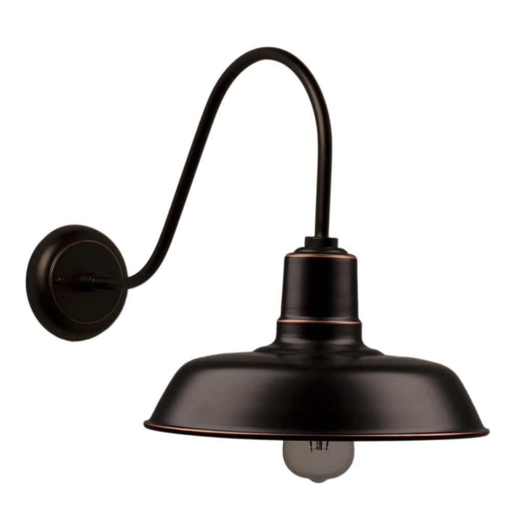 Logan 1-Light Oil Rubbed Bronze Outdoor Barn Light Sconce