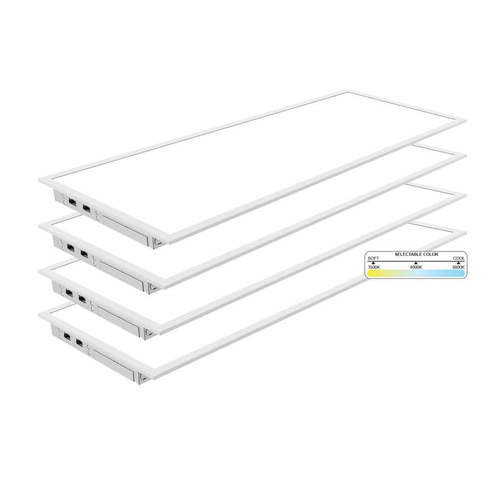 2 ft. x 4 ft. Integrated Backlit LED Panel Internal Driver Drop in Ceiling 5500 Lumen Dimmable 3500K 120-277V (4-Pack) price history on PriceWatchPro