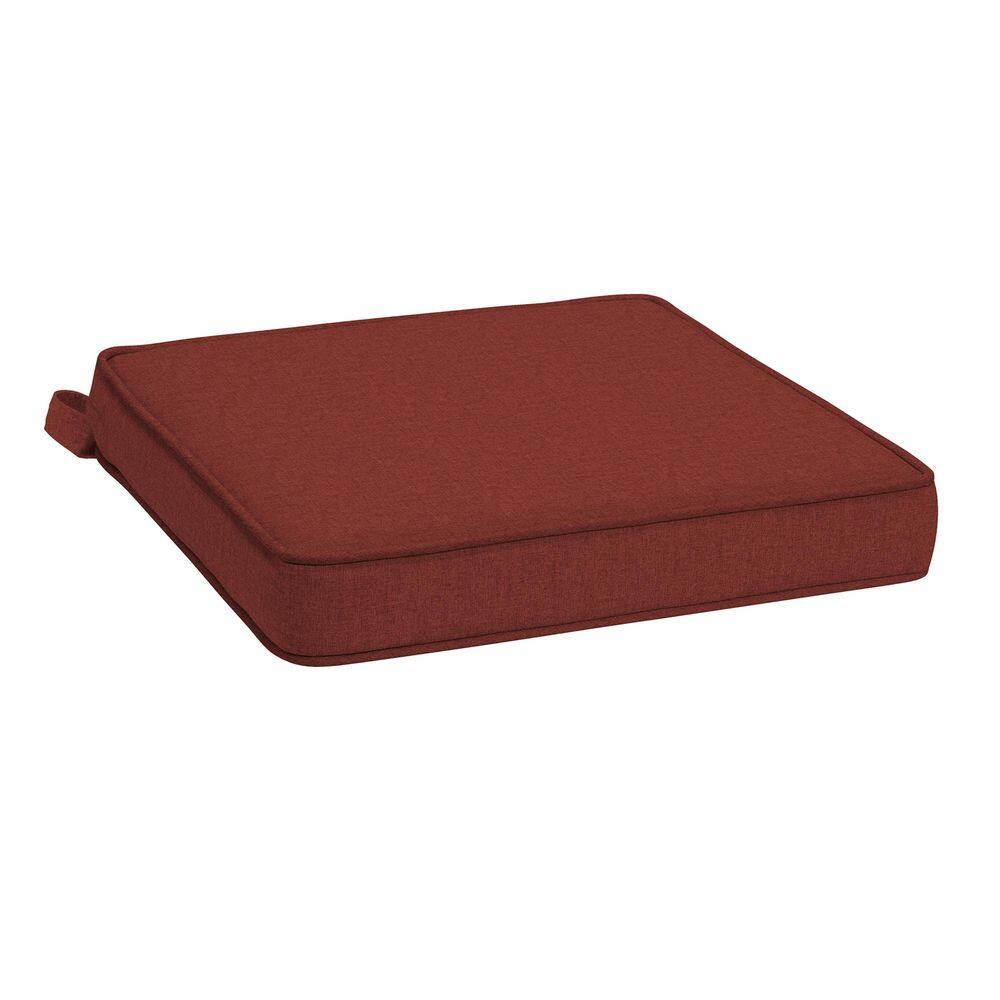 Foam Outdoor Double Welted Dining Seat Cushion 19 x 19 Made with ProFoam, Chili Pepper Red Woven Solid price history on PriceWatchPro