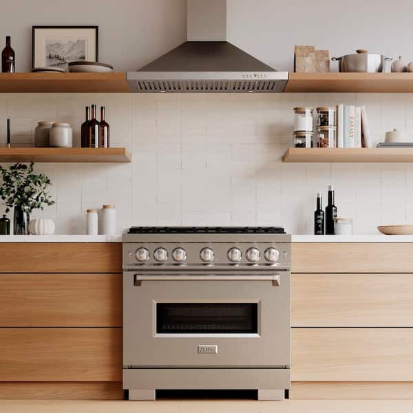 ZLINE Kitchen and Bath 36 in. 5.2 cu. ft. Classic Gas Range with 6