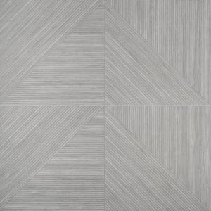 Luxury Ribbed Gray 23.62 in. x 47.24 in. Matte Porcelain Wall Tile (15.49 sq. ft./Case)