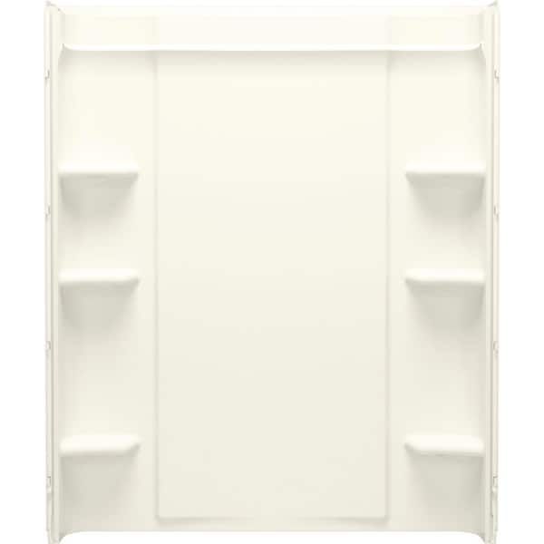 STERLING PLUMBING Medley 60 in. W x 72.5 in. H Back Shower Wall in Biscuit