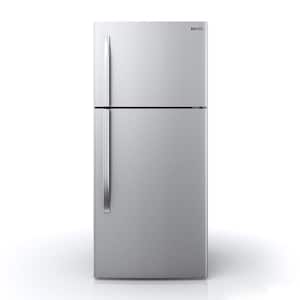 18 cu. ft. Freestanding Top Freezer Refrigerator in Stainless Steel
