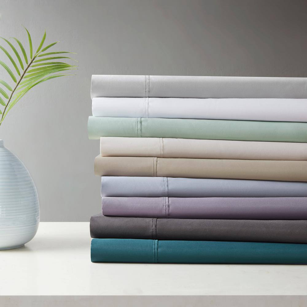 Full Purple Cotton Blend Cooling 4-Piece Sheet Set