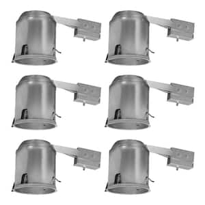 H7 6 in. Aluminum Recessed Lighting Housing for Remodel Ceiling, Insulation Contact, Air-Tite (6-Pack)