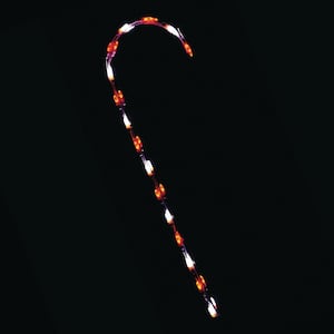 42 in. LED Single Bar Candy Cane Metal Framed Holiday Decor