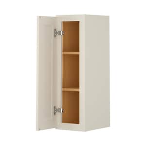 9 in. W x 12 in. D x 30 in. H in Cameo White Plywood Ready to Assemble Wall Cabinet 1-Door 2-Shelves Kitchen Cabinet