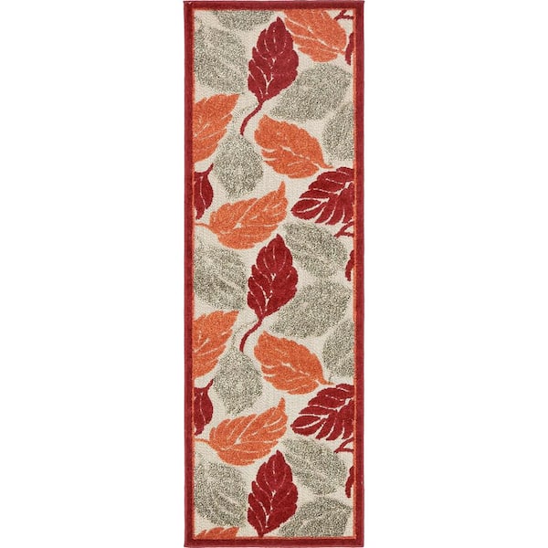 Unique Loom Indoor/Outdoor Augusta Beige 2' 0 x 6' 0 Runner Rug