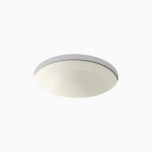 Caxton 16-1/4 in. Round Bathroom Sink in Biscuit without Overflow Drain