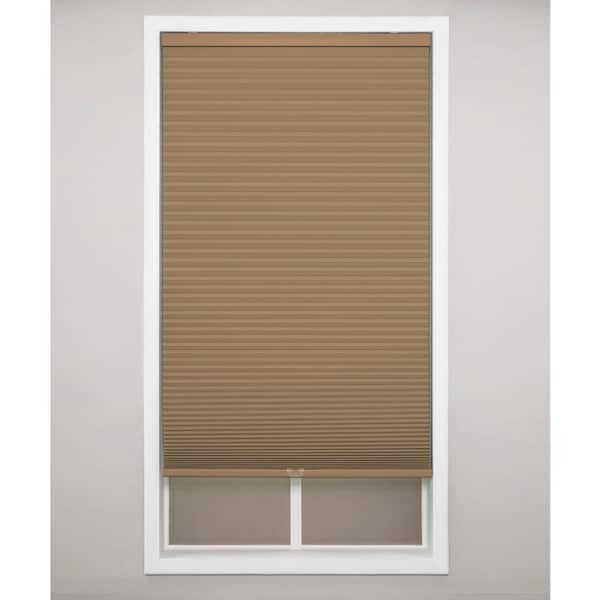 Eclipse Latte Cordless Blackout Polyester Cellular Shades - 55 in. W x 64 in. L