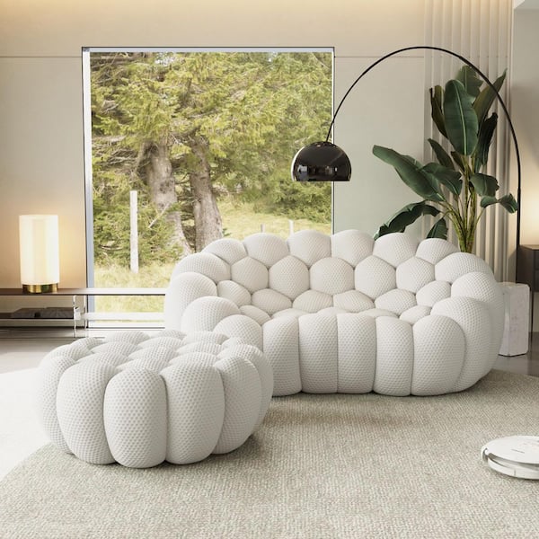 バブルソファ Magic Home Set of 2 Bubble Sofa, 79 in. Mesh Fabric Armless 2