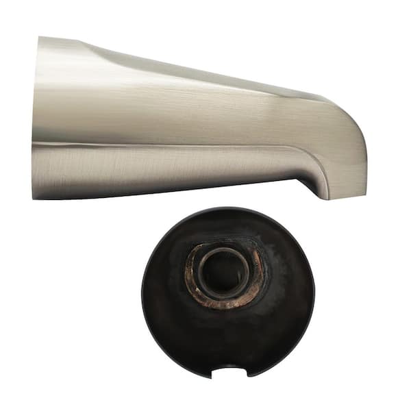 5-1/4 in. Standard Front Connection Tub Spout in Satin Nickel