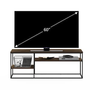 Moretti 60 in. Columbia Walnut Modern Lifestyle TV Stand Fits TV's up to 65 in.