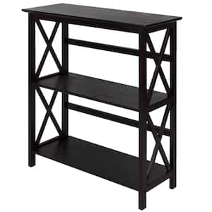 Casual Home 63 in. Espresso Wood 4-shelf Etagere Bookcase with Open ...