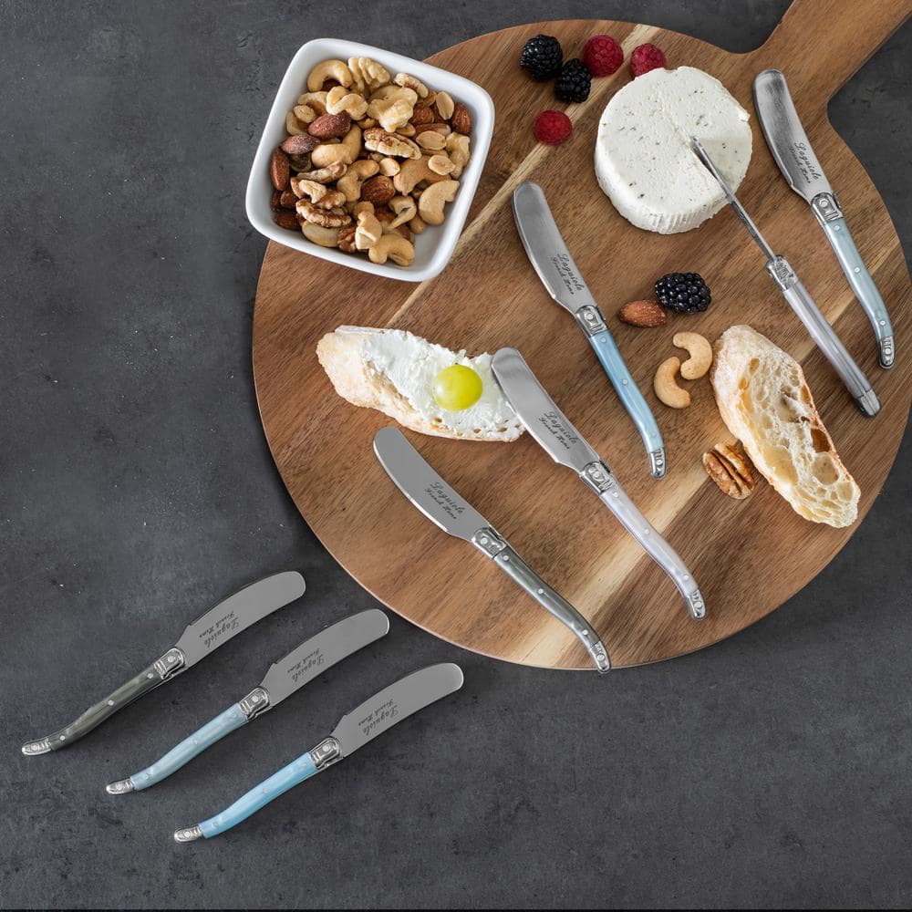 8-Piece Laguiole Spreader Set with Pearl Plastic Handles