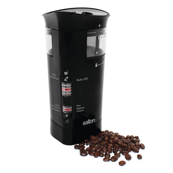 Salton 2.1 oz. Black Blade Smart Herb and Coffee Grinder with Programmed  Precision Grinding CG1770 - The Home Depot