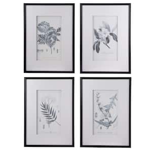 Botanical 4-Piece Framed Nature Art Print 27.6 in. x 19.7 in.