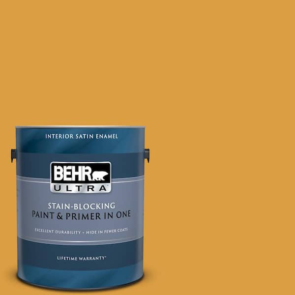 BEHR ULTRA 1 gal. #UL150-3 Solar Fusion Satin Enamel Interior Paint and Primer in One