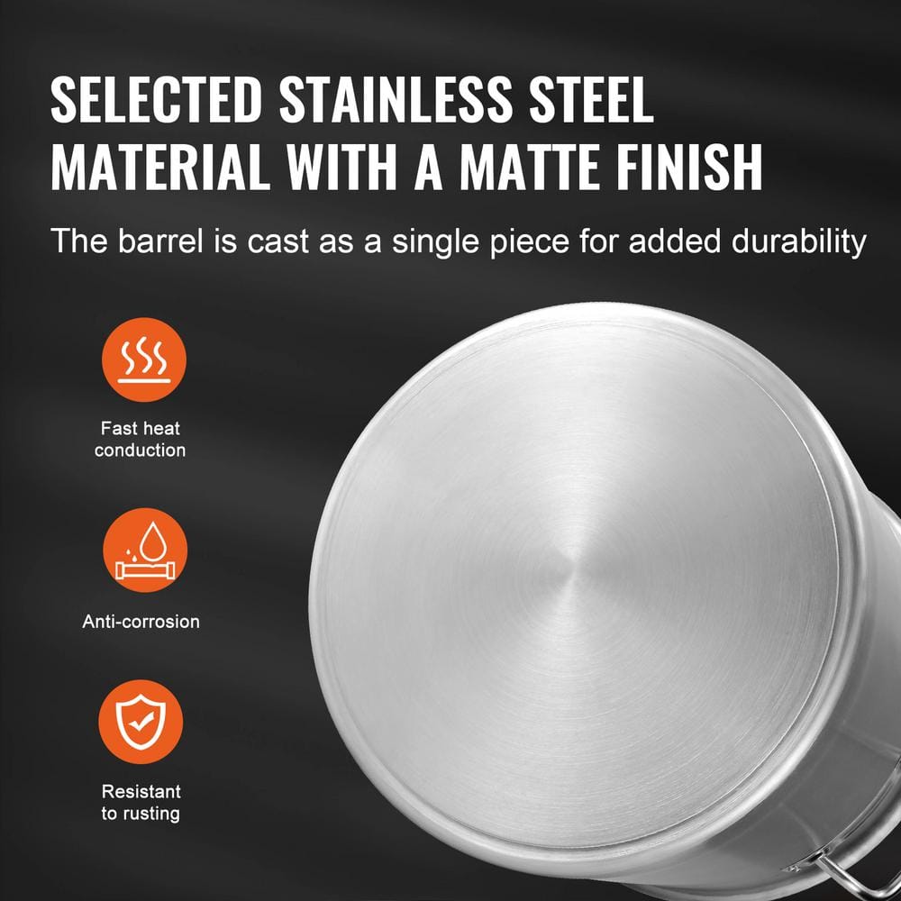 VEVOR 42 Qt Stainless Steel Stockpot with Strainer and Lid