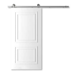 40 in. x 83 in. FREMOUNT Solid Core White Wood Modern Barn Door with Sliding Door Hardware Kit