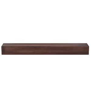 60 in. W x 8 in. D Brown Modern Cap-Shelf Mantel Fireplace Mantel Wooden Floating Shelf Decorative Wall Shelf